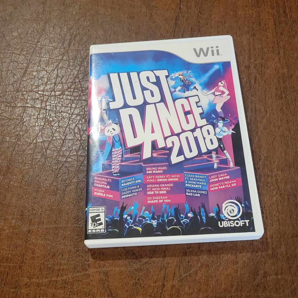 Just Dance 2018 (Nintendo Wii) CIB Complete Tested Hits Tracklist Vintage Retro
